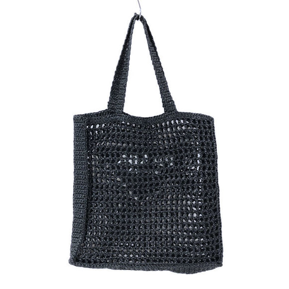 Prada Raffia Tote Bag Black - Picture 2 of 7